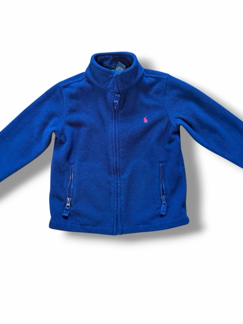 POLO By Ralph Lauren Blue Fleece Full Zip Jacket Outdoor Cozy Comfy Boys Size 4